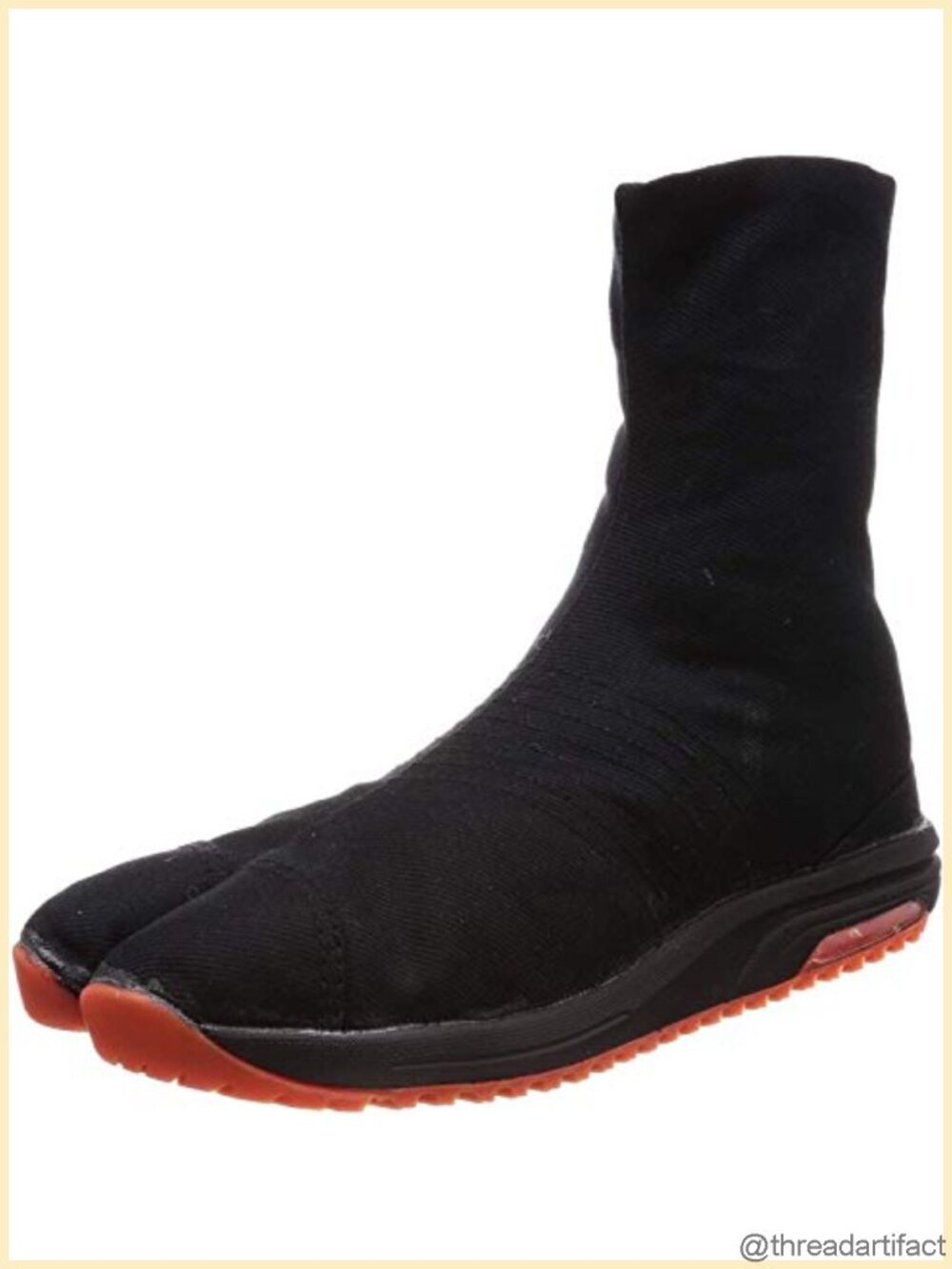 Japanese Cushioned Tabi Shoes Air Jog V 6 Clasps Toe Boots Short